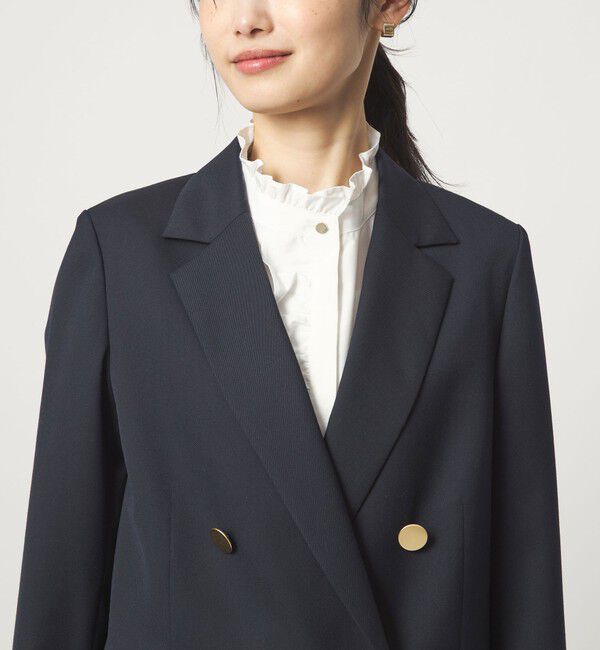 UNITED ARROWS green label relaxing「フリル ディテール ブラウス マシンウォッシャブル UVカット」|シャツ・ブラウス|