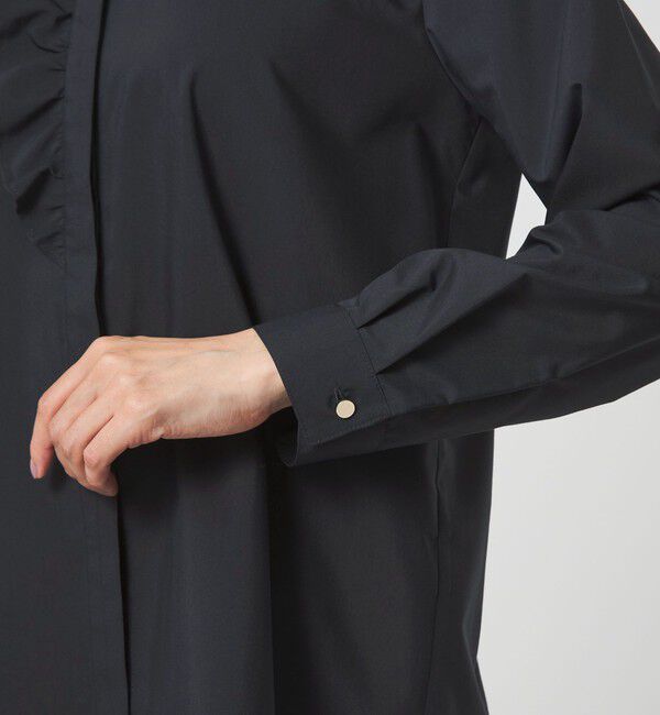 UNITED ARROWS green label relaxing「フリル ディテール ブラウス マシンウォッシャブル UVカット」|シャツ・ブラウス|