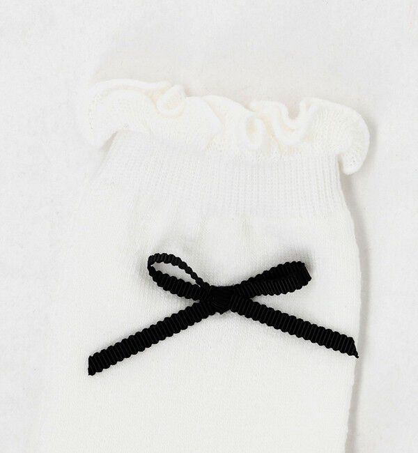 UNITED ARROWS green label relaxing「リボン クルー ソックス  / 靴下 / キッズ  20cm-22cm」|ソックス|