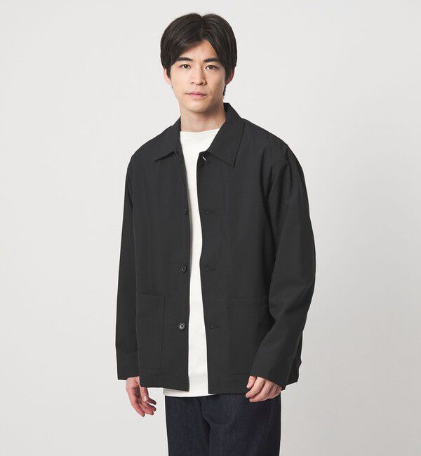 UNITED ARROWS green label relaxing「【WEB限定】ドライポリエステル カバーオール -吸水速乾-」|ブルゾン・スタジャン|BLACK