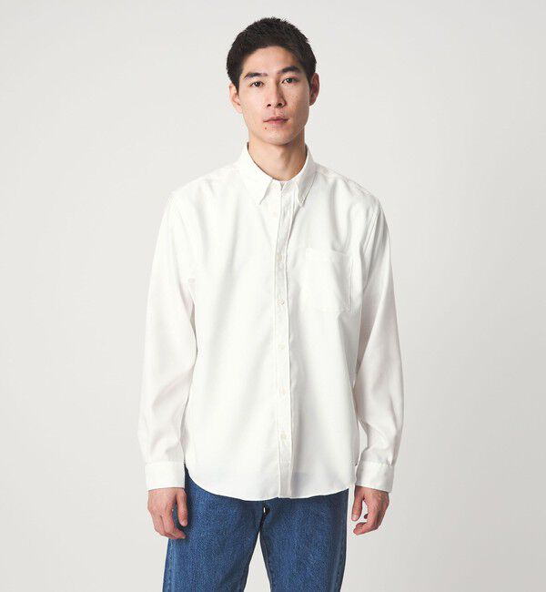 UNITED ARROWS green label relaxing「W/R オックスフォード ボタンダウン 長袖 シャツ」|シャツ・ブラウス|WHITE
