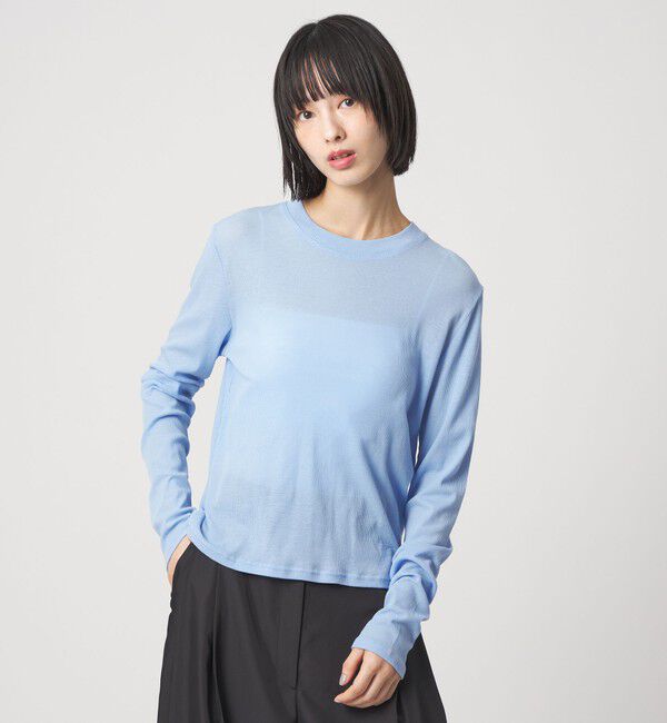 EMMEL REFINES「＜EMMEL REFINES＞EM テレコ クルーネック ロングスリーブ」|Tシャツ・カットソー|