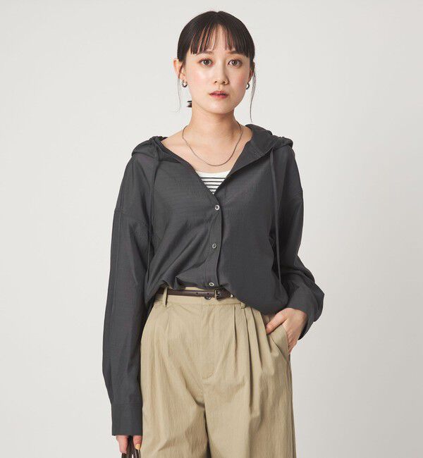 UNITED ARROWS green label relaxing「フード シャツ UVカット 接触冷感」|シャツ・ブラウス|