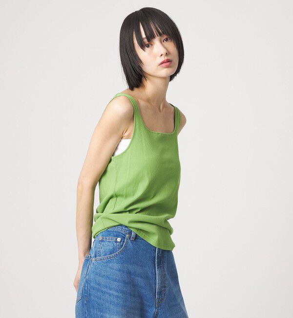 EMMEL REFINES「＜EMMEL REFINES＞EM テレコスクエア タンクトップ」|Tシャツ・カットソー|