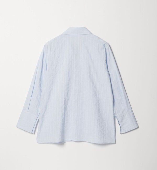 EMMEL REFINES「＜EMMEL REFINES＞EM C/ドビー ストライプ リボン シャツ」|シャツ・ブラウス|