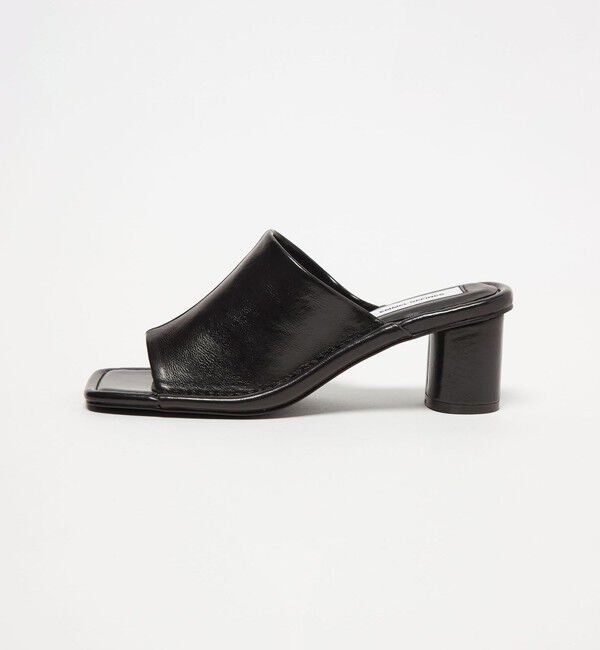 EMMEL REFINES「＜EMMEL REFINES＞EM スクエアトゥ フィット ミュール」|サンダル|BLACK