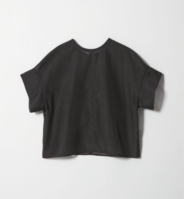 EMMEL REFINES「＜EMMEL REFINES＞EM シアー 2WAY ジップ ブラウス」|シャツ・ブラウス|BLACK