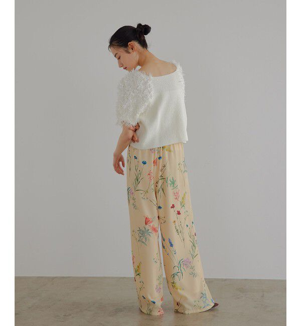 EMMEL REFINES「＜EMMEL REFINES＞EM フラワープリント イージーパンツ」|チノ|