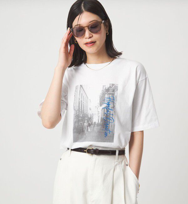 UNITED ARROWS green label relaxing「【WEB限定】＜at ease＞アソート フォトプリント ショートスリーブ カットソー」|Tシャツ・カットソー|