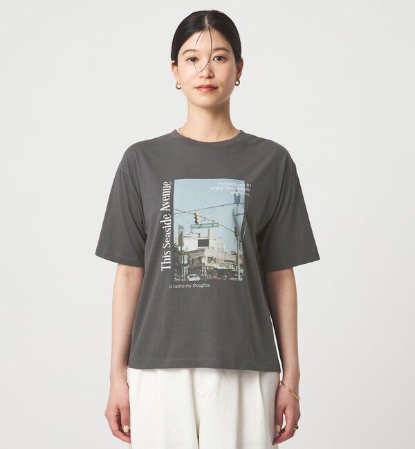 UNITED ARROWS green label relaxing「【WEB限定】＜at ease＞アソート フォトプリント ショートスリーブ カットソー」|Tシャツ・カットソー|