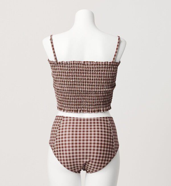 UNITED ARROWS green label relaxing「シャーリングビスチェ&ショーツ チェック柄 B / スイムウェア / 水着」|その他|