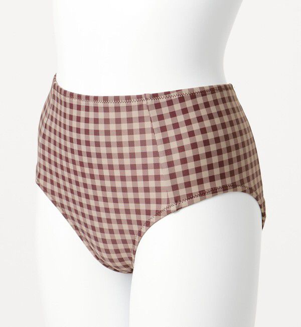 UNITED ARROWS green label relaxing「シャーリングビスチェ&ショーツ チェック柄 B / スイムウェア / 水着」|その他|