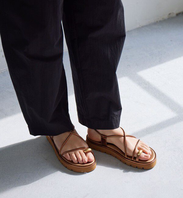 UNITED ARROWS green label relaxing「メタルトング プラット サンダル」|サンダル|