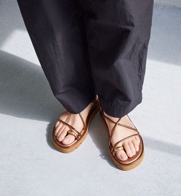 UNITED ARROWS green label relaxing「メタルトング プラット サンダル」|サンダル|