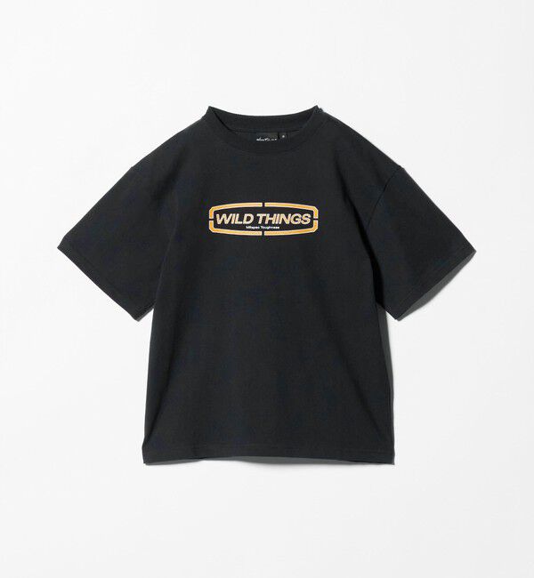 UNITED ARROWS green label relaxing「【別注】＜WILD THINGS＞ ロゴ ショートスリーブ Tシャツ / キッズ 140cm-160cm」|Tシャツ・カットソー|BLACK