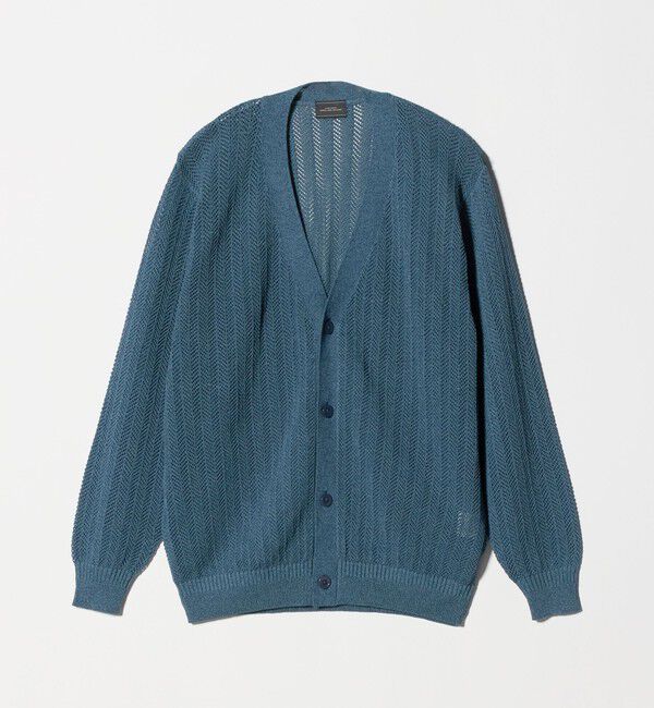 UNITED ARROWS green label relaxing「ミックス メランジ メッシュ カーディガン」|カーディガン|TURQUOISE