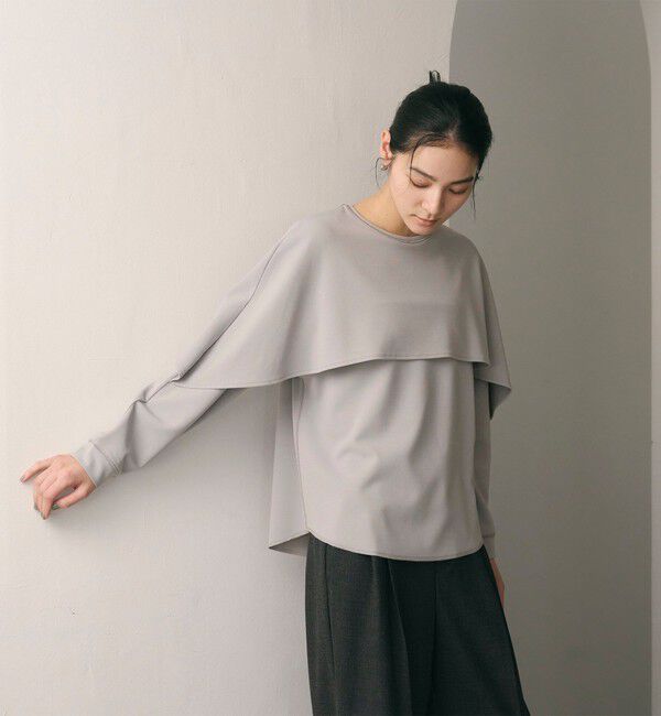 BEAUTY&YOUTH UNITED ARROWS「【WEB限定 Wardrobe DAILY MINIMAL】ケープフリル レイヤーカットソー」|Tシャツ・カットソー|