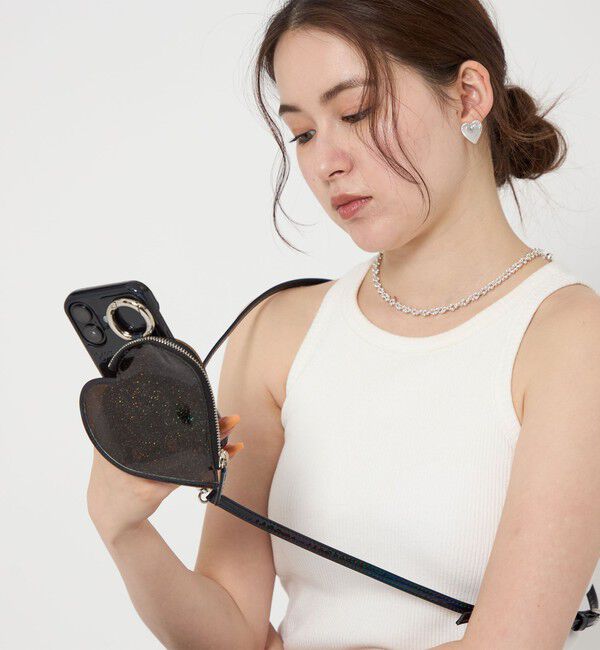 BEAUTY&YOUTH UNITED ARROWS「＜ajew＞PVC HEART PLANET POCKET iPhone16ケース」|モバイルケース|