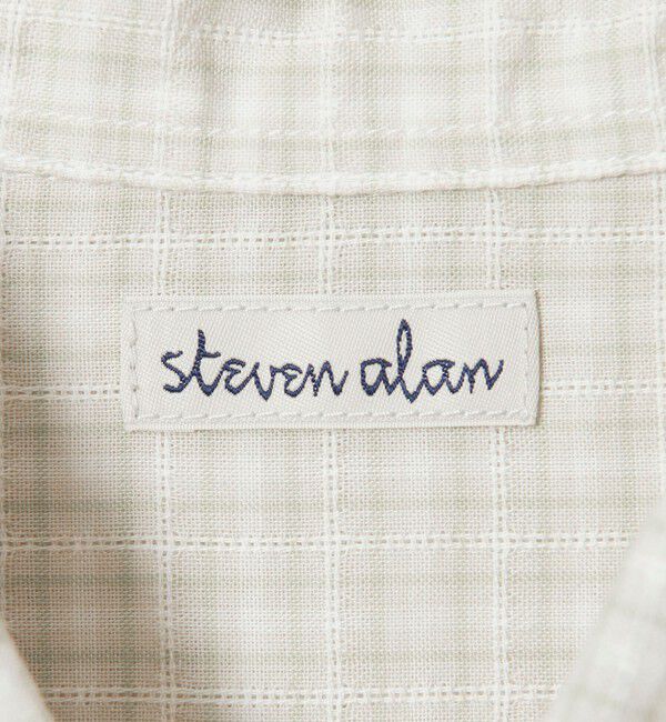 STEVEN ALAN「＜Steven Alan＞ オーガニックコットン ドビー チェック レギュラーカラー シャツ LOOSE」|シャツ・ブラウス|