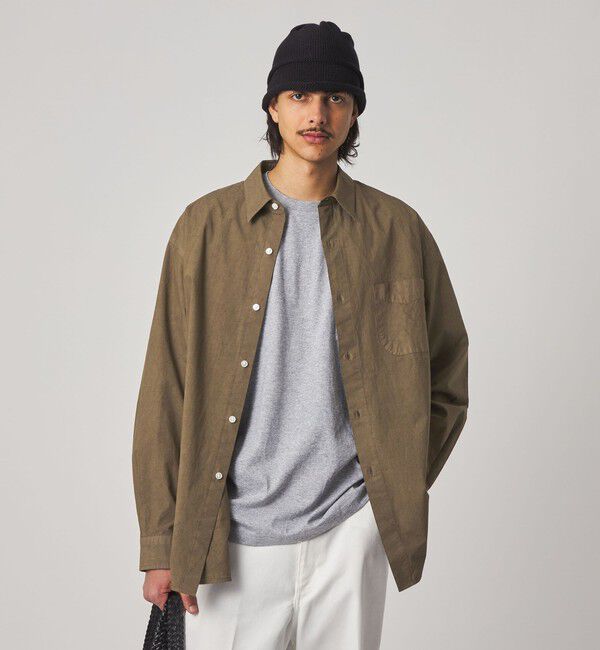 STEVEN ALAN「＜Steven Alan＞ ガーメントダイ ポプリン レギュラーカラー シャツ LOOSE」|シャツ・ブラウス|