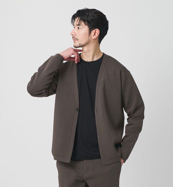 BEAUTY&YOUTH UNITED ARROWS「【WEB限定 WARDROBE SMART】ダブルニット カーディガン/セットアップ対応【抗菌・防臭】」|カーディガン|