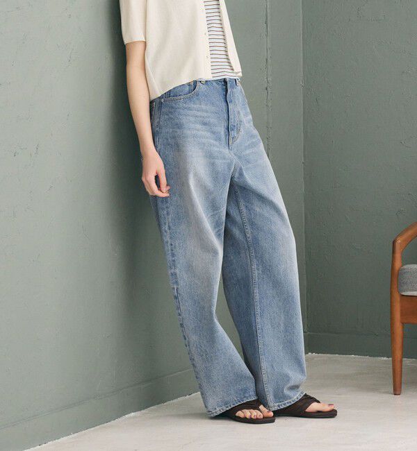 BEAUTY&YOUTH UNITED ARROWS「ワイド ルーズ デニムパンツ」|デニム|COBALT