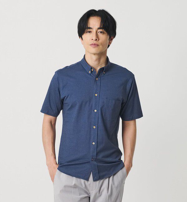 BEAUTY&YOUTH UNITED ARROWS「クイック ストレッチ シャンブレー ボタンダウン 半袖シャツ SLIM型 吸水速乾機能付き」|シャツ・ブラウス|ROYAL