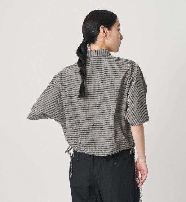BEAUTY&YOUTH UNITED ARROWS「チェック ドローストリング シャツ ウォッシャブル」|シャツ・ブラウス|