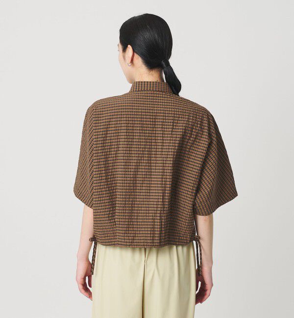 BEAUTY&YOUTH UNITED ARROWS「チェック ドローストリング シャツ ウォッシャブル」|シャツ・ブラウス|