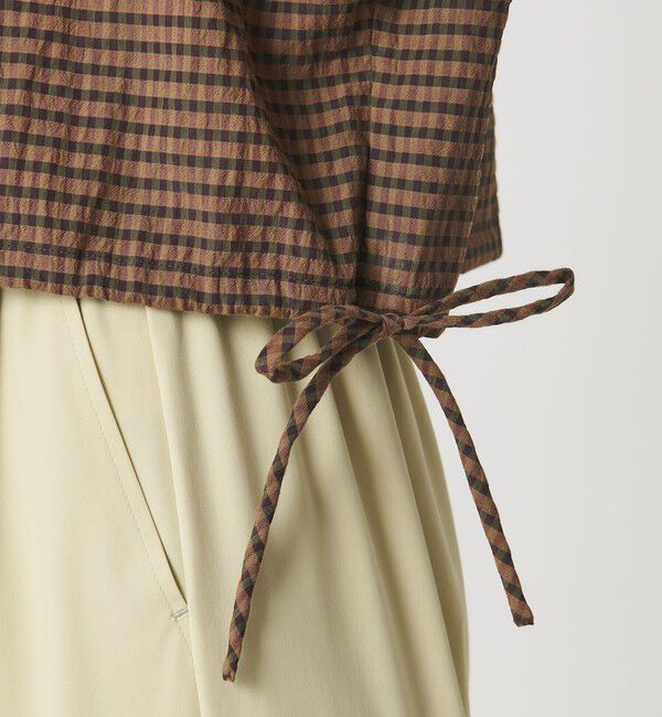 BEAUTY&YOUTH UNITED ARROWS「チェック ドローストリング シャツ ウォッシャブル」|シャツ・ブラウス|