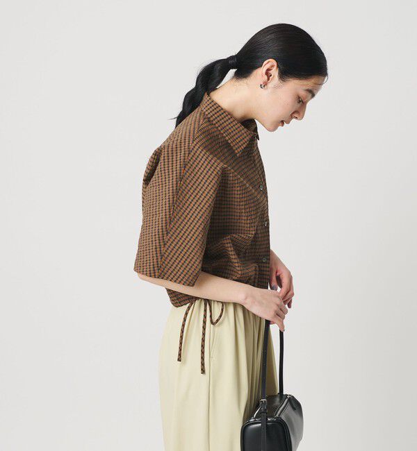 BEAUTY&YOUTH UNITED ARROWS「チェック ドローストリング シャツ ウォッシャブル」|シャツ・ブラウス|
