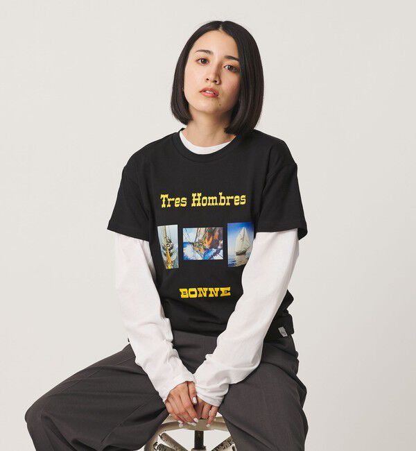 BEAUTY&YOUTH UNITED ARROWS「＜BONNE＞TRES HOMBRES プリントTシャツ」|Tシャツ・カットソー|