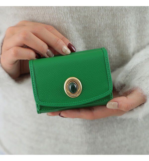 Ray BEAMS 「【WEB限定】Hashibami / ストーン ウォレット」|財布|GREEN