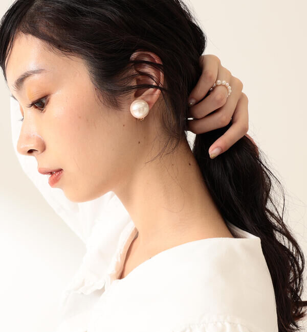 Demi-Luxe BEAMS 「Demi-Luxe BEAMS / パール イヤリング」|その他|WHITE