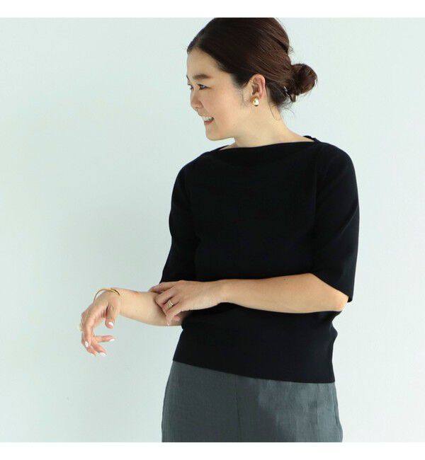 Demi-Luxe BEAMS 「シンプル ボートネックニット .M」|ニット・セーター|