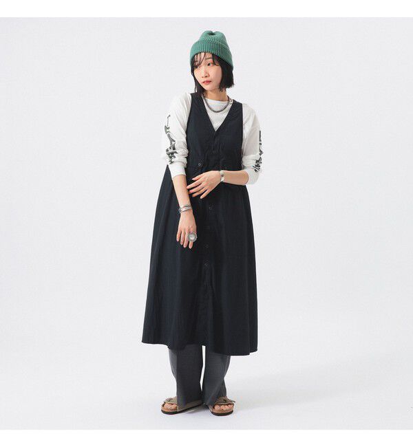 BEAMSBOY「ナイロン タッサー C-1 ノースリーブ ワンピース」|ワンピース|