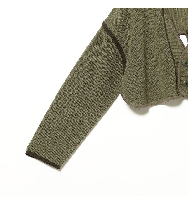 BEAMSBOY「ショート ミリタリー ライナー カーディガン」|ニット・セーター|