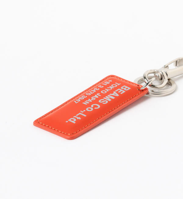 BEAMS「bPr BEAMS / レザー リフレクター TAG キーホルダー」|チャーム・キーホルダー|