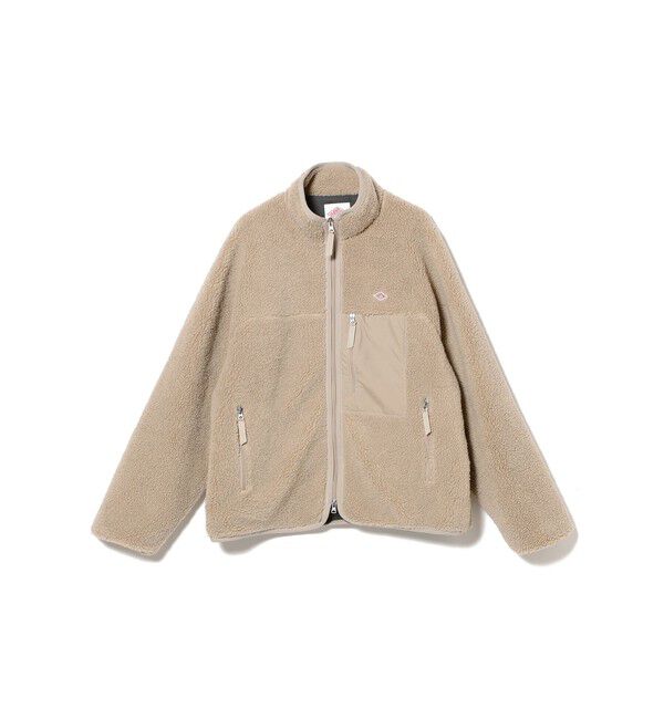 BEAMS「DANTON / STAND COLLAR JACKET」|ブルゾン・スタジャン|BEIGE