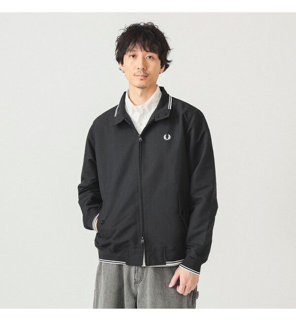 BEAMS「【別注】FRED PERRY / ハリントン?ジャケット 25FW」|ブルゾン・スタジャン|BLACK