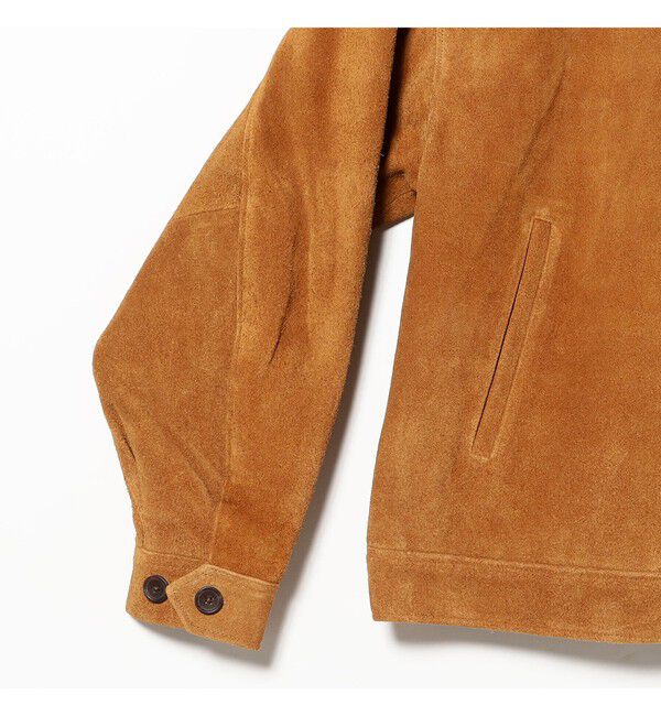 BEAMS「スエード ジップアップ ブルゾン【ワイドフィット】」|ブルゾン・スタジャン|