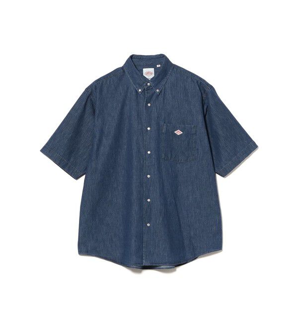 BEAMS「DANTON / ドットボタンダウン ダンガリー ショートスリーブシャツ」|シャツ・ブラウス|