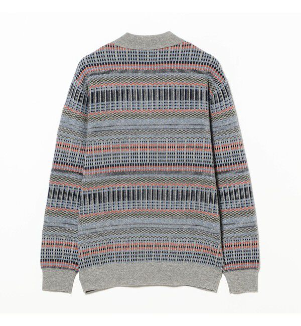 BEAMS PLUS「Half Zip Knit Polo Jacquard」|ポロシャツ|