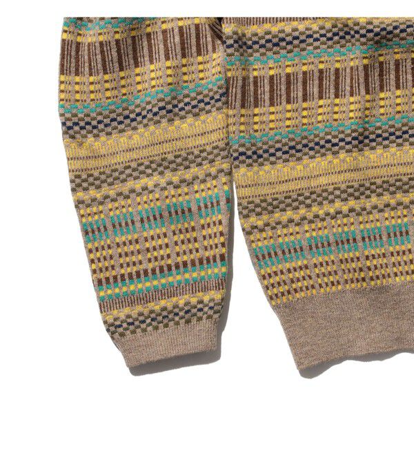 BEAMS PLUS「Half Zip Knit Polo Jacquard」|ポロシャツ|