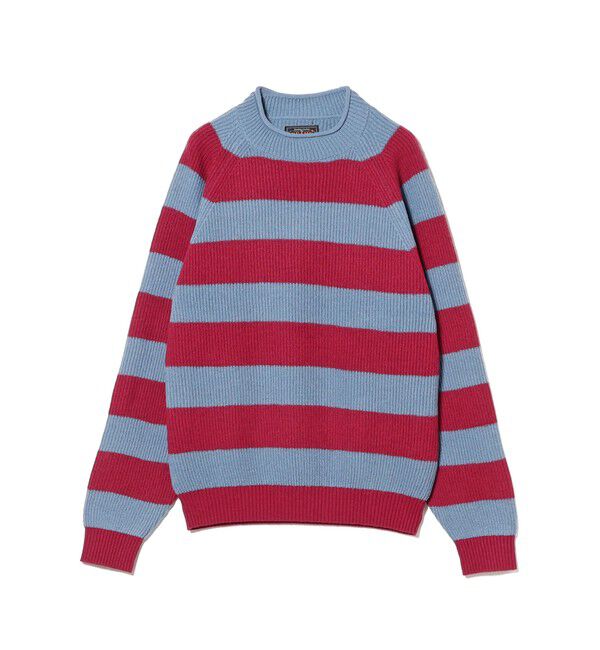 BEAMS PLUS「Hi-neck Rib Stitch Stripe」|ニット・セーター|