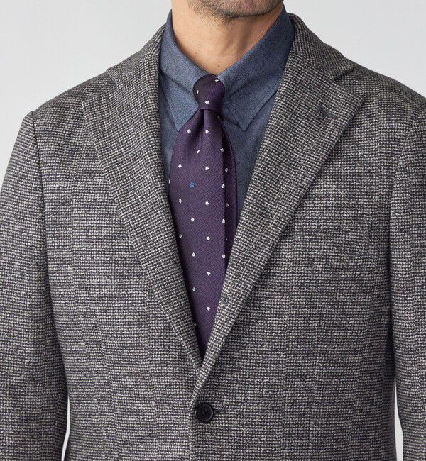 SHIPS「SHIPS: ワンポイント フラワー コモン ネクタイ」|ネクタイ・蝶ネクタイ|パープル