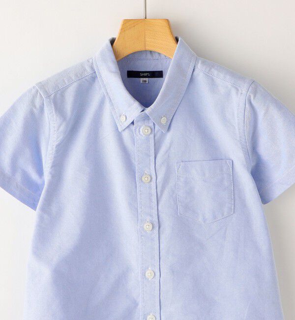 SHIPS KIDS「SHIPS KIDS:100～130cm /セレモニー オックスフォード ボタンダウン 半袖 シャツ」|シャツ・ブラウス|