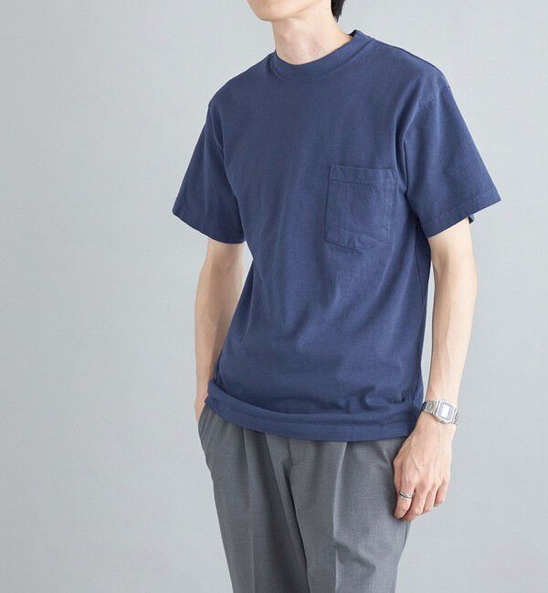 SHIPS any「【SHIPS any別注】LA APPAREL: ヘビーウェイト 半袖 Tシャツ◇」|Tシャツ・カットソー|ネイビー