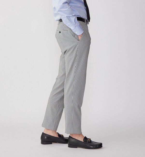 SHIPS「SHIPS: <セットアップ対応> イージー シアサッカー ストレッチ パンツ」|チノ|