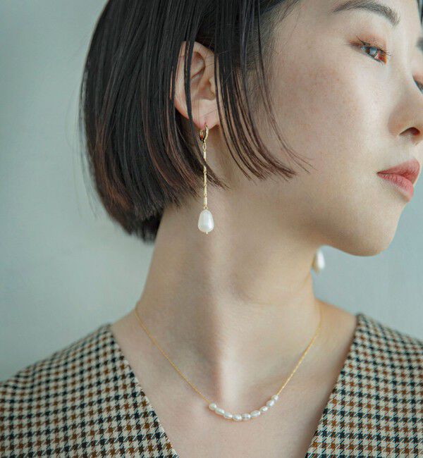 quaranciel「quaranciel: パール チェーン ピアス」|ピアス|